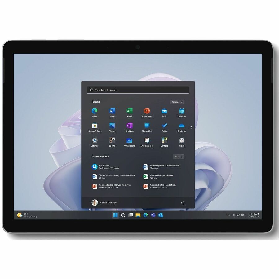Tablette Microsoft Surface Go 4 - 10,5" Full HD - 8 Go - 64 Go de stockage - Platinum XGT-00001