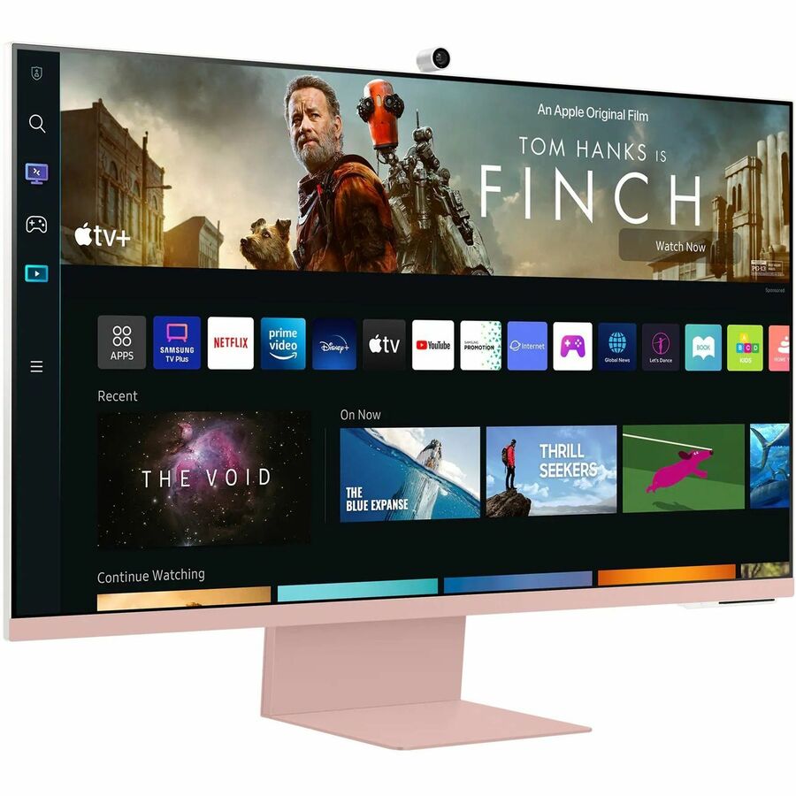 Moniteur LCD intelligent Samsung Smart S32BM80PUN 32" avec webcam 4K UHD - 16:9 - Rose coucher de soleil, blanc chaud LS32BM80PUNXGO