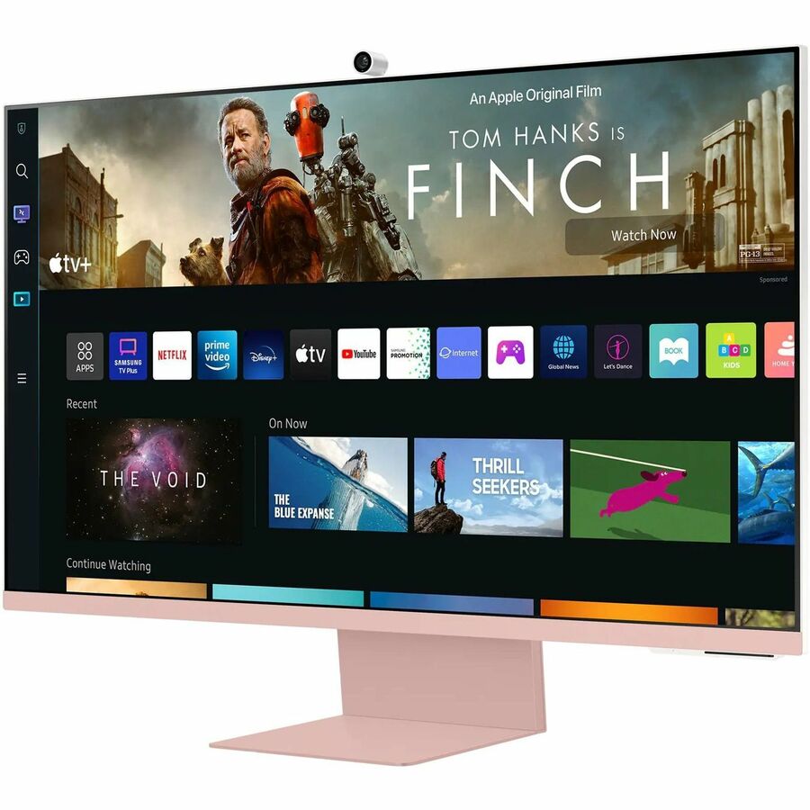 Moniteur LCD intelligent Samsung Smart S32BM80PUN 32" avec webcam 4K UHD - 16:9 - Rose coucher de soleil, blanc chaud LS32BM80PUNXGO