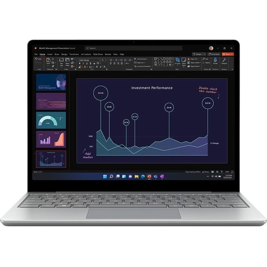 Ordinateur portable Microsoft Surface Laptop Go 2 12,4" à écran tactile - Intel Core i5 - 4 Go - SSD 128 Go - Platine KWT-00002