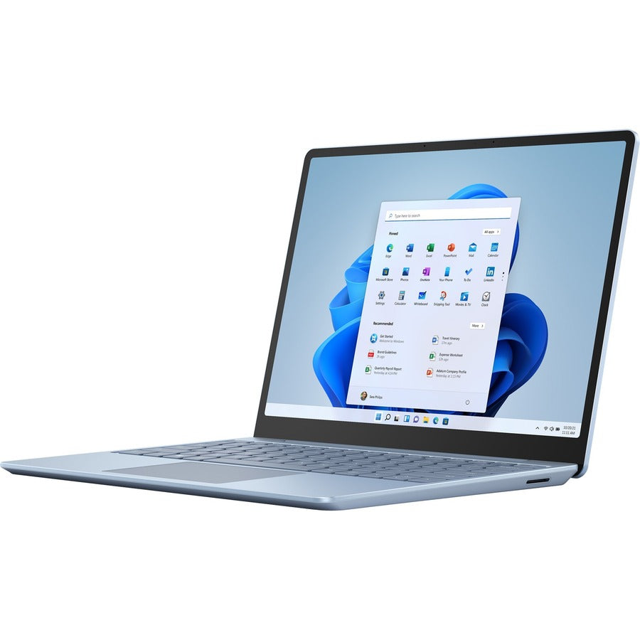 Ordinateur portable Microsoft Surface Laptop Go 2 12,4" à écran tactile - Intel Core i5 - 8 Go - SSD 256 Go - Bleu glacier KQR-00036