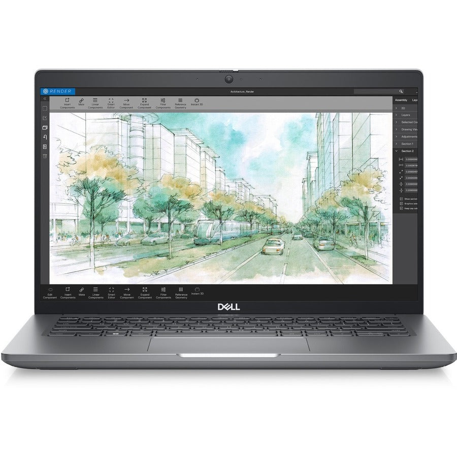 Station de travail mobile Dell Precision 3000 3480 14" - Full HD - Intel Core i7 13e génération i7-1370P - Technologie vPro - 32 Go - SSD 512 Go - Clavier anglais (États-Unis) - Titan Gray K76CJ