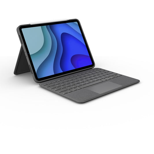 Étui clavier/housse tactile Logitech Folio (Folio) pour tablette Apple 11", Logitech iPad Pro, iPad Pro (2e génération), iPad Pro (3e génération) - Gris Oxford 920-009743