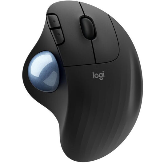 Souris sans fil Logitech ERGO M575 Trackball - Contrôle facile du pouce, précision et suivi fluide, conception ergonomique et confortable, pour Windows, PC et Mac avec capacités Bluetooth et USB (Noir) 910-005869