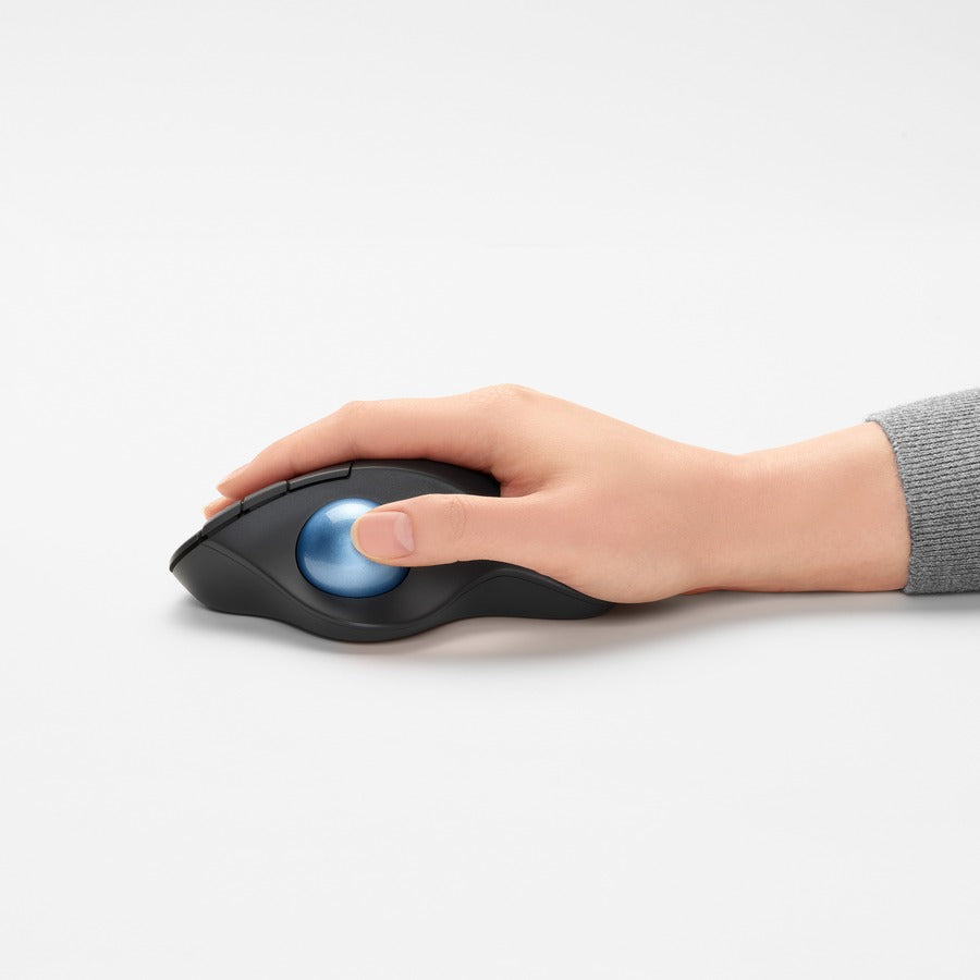 Logitech ERGO M575 Wireless Trackball Mouse - Easy thumb control, precision and smooth tracking, ergonomic comfort design, for Windows, PC and Mac with Bluetooth and USB capabilities (Black) 910-005869