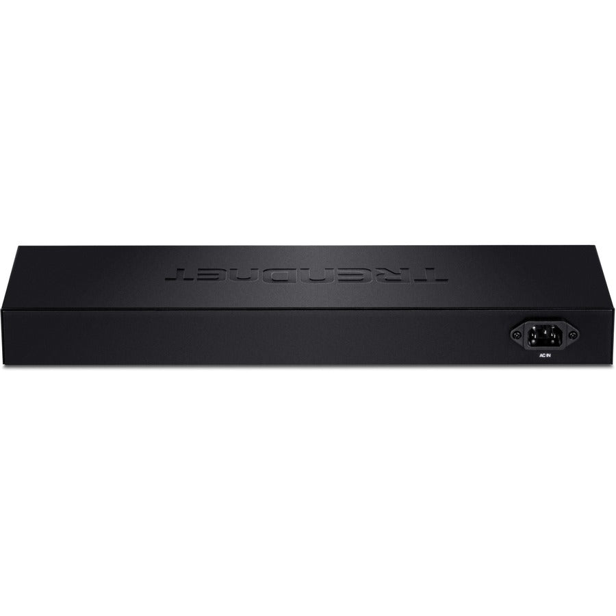 TRENDnet Switch Gigabit GREENnet non géré à 16 ports, 16 ports RJ-45, capacité de commutation de 32 Gbit/s, sans ventilateur, montable en rack, commutateur Ethernet réseau, protection à vie, noir, TEG-S16G TEG-S16g