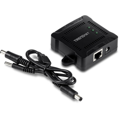 TRENDnet Répartiteur PoE Gigabit, 1 port d'entrée PoE Gigabit, 1 port de sortie Gigabit, jusqu'à 100 m (328 pieds), prend en charge les appareils 5 V, 9 V, 12 V, compatible PoE 802.3af, alimenté par PoE, noir, TPE-104GS TPE-104GS