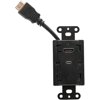Plaque murale décorative pour extension HDMI en ligne C2G avec couvercles interchangeables C2G42395