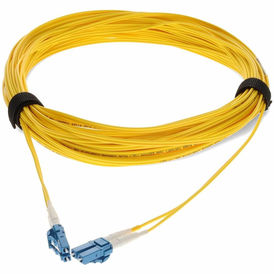 Câble de raccordement jaune LC/LC OS1 duplex en fibre monomode (SMF) AddOn 50 m ADD-LC-LC-50M9SMF