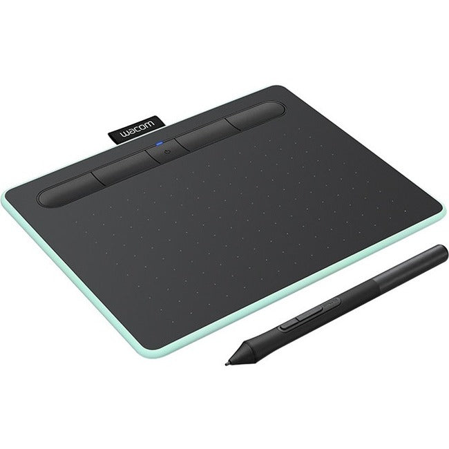 Tablette graphique sans fil Wacom Intuos pour Mac, PC, Chromebook et Android (moyenne) avec logiciel inclus - Noir avec accent pistache (CTL6100WLE0) CTL6100WLE0