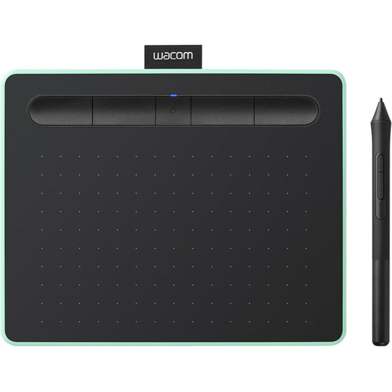 Tablette graphique sans fil Wacom Intuos pour Mac, PC, Chromebook et Android (moyenne) avec logiciel inclus - Noir avec accent pistache (CTL6100WLE0) CTL6100WLE0