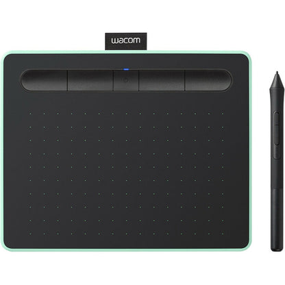 Tablette graphique sans fil Wacom Intuos pour Mac, PC, Chromebook et Android (moyenne) avec logiciel inclus - Noir avec accent pistache (CTL6100WLE0) CTL6100WLE0