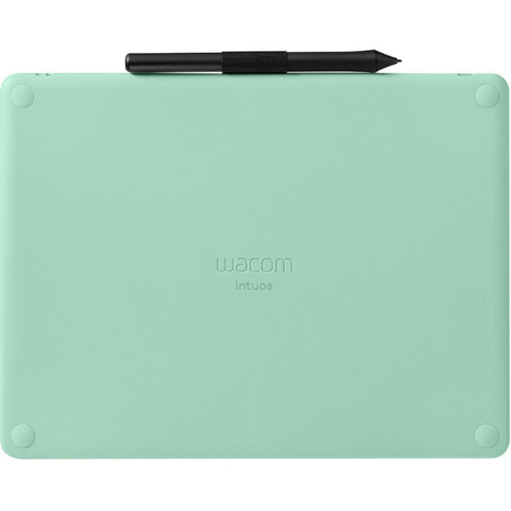 Tablette graphique sans fil Wacom Intuos pour Mac, PC, Chromebook et Android (moyenne) avec logiciel inclus - Noir avec accent pistache (CTL6100WLE0) CTL6100WLE0