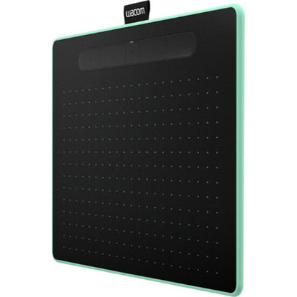 Tablette graphique sans fil Wacom Intuos pour Mac, PC, Chromebook et Android (moyenne) avec logiciel inclus - Noir avec accent pistache (CTL6100WLE0) CTL6100WLE0