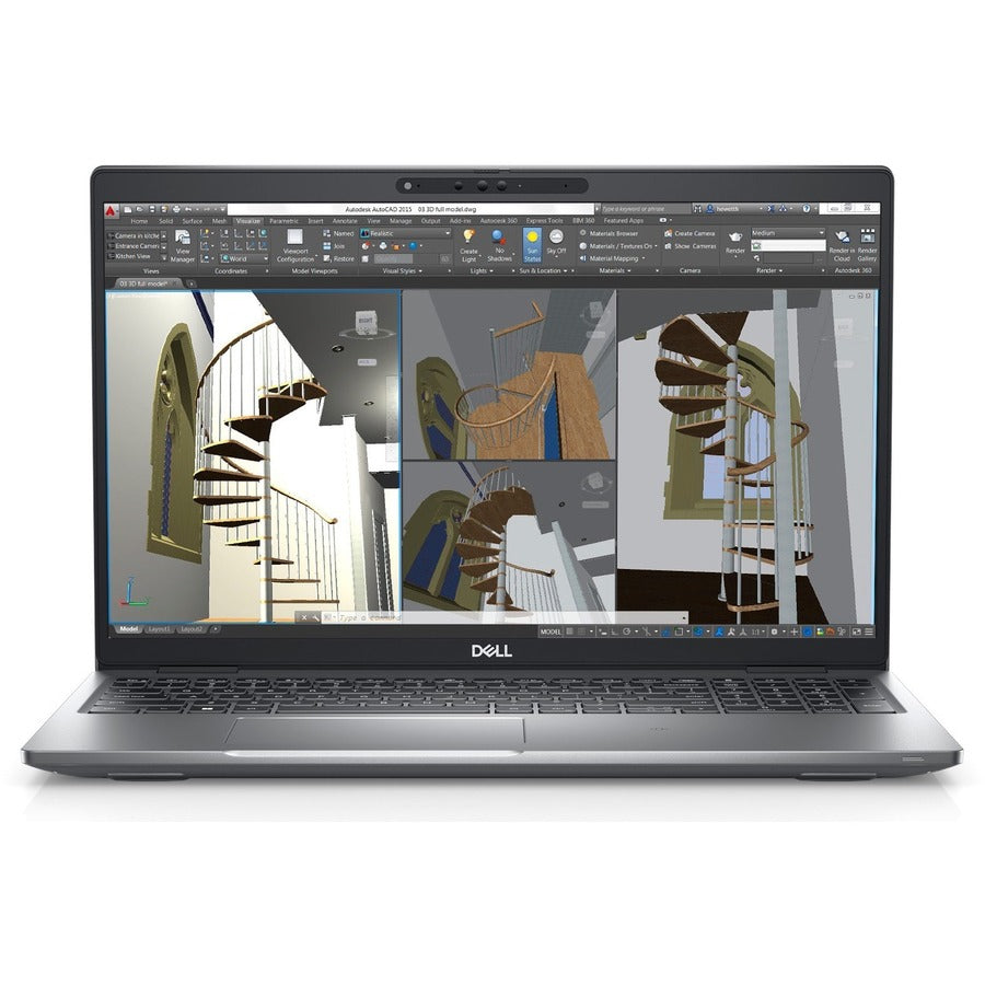 Station de travail mobile Dell Precision 3000 3570 15,6" - Full HD - Intel Core i5 12e génération i5-1235U - Technologie vPro - 16 Go - SSD 256 Go - Clavier anglais (États-Unis) - Gris Titan DRWX3