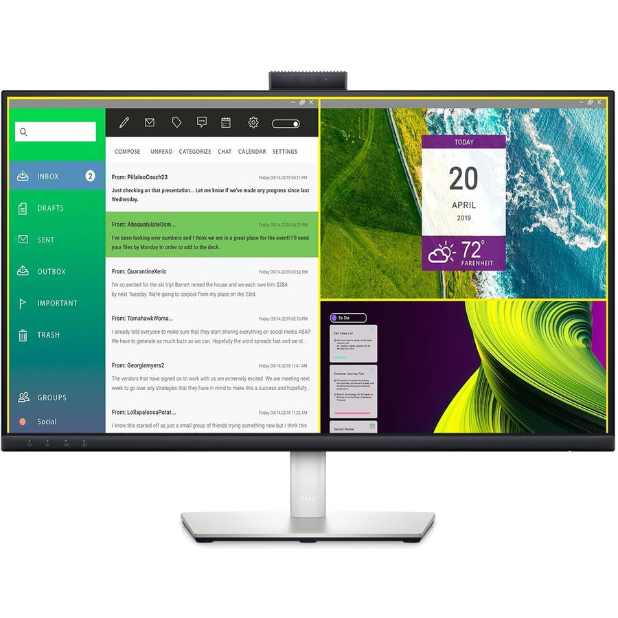 Moniteur LCD Full HD Dell C2723H 27" - 16:9 - Noir, Argent DELL-C2723H