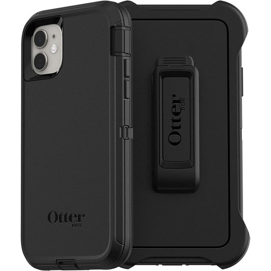 OtterBox Defender Rugged Carrying Case (Holster) Apple iPhone 11 Smartphone - Black 77-62768