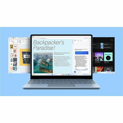 Ordinateur portable Microsoft Surface Laptop Go 3 12,4" à écran tactile - Intel Core i5 12e génération i5-1235U - 8 Go - SSD 256 Go - Clavier anglais - Platinum XK2-00001