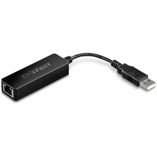 Adaptateur USB 2.0 vers Fast Ethernet TRENDnet, compatible avec Windows et Mac OS, chipset ASIX AX88772A, rétrocompatible avec USB 1.0 et 1.0, vitesses Ethernet duplex intégral de 200 Mbps, noir, TU2-ET100 TU2-ET100