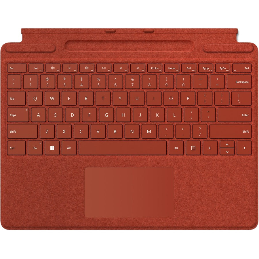 Étui clavier/housse Microsoft Signature pour tablette Microsoft Surface Pro 8, Surface Pro X, Surface Pro 9 - Rouge coquelicot 8XA-00022