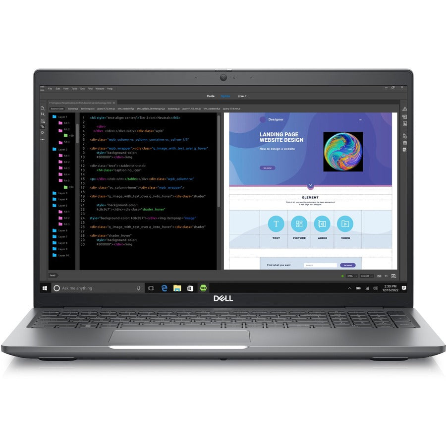 Station de travail mobile Dell Precision 3000 3580 15,6" - Full HD - Intel Core i5 13e génération i5-1350P - Technologie vPro - 16 Go - SSD 512 Go - Clavier anglais (États-Unis) - Gris Titane 248NY