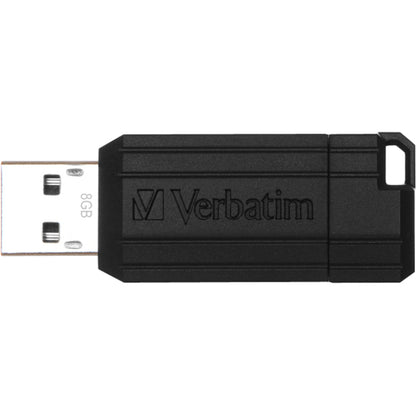 Clé USB PinStripe 8 Go de Verbatim - Noir (400 unités en vrac) 58612