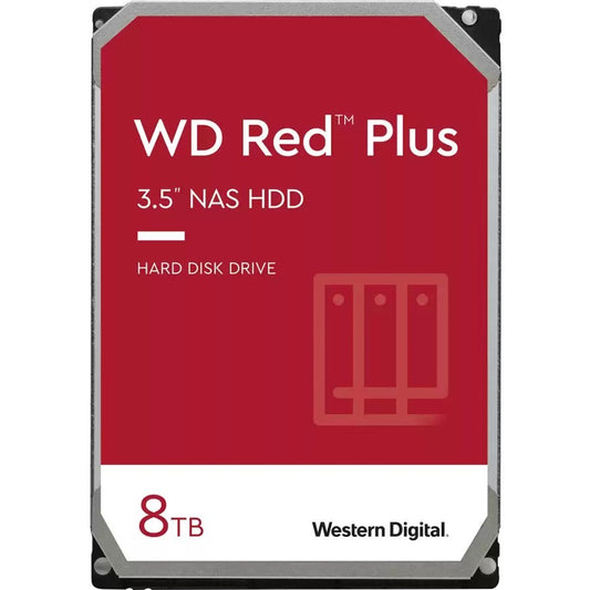 Disque dur WD Red Plus WD80EFZZ 8 To - 3,5" interne - SATA (SATA/600) - Méthode d'enregistrement magnétique conventionnel (CMR) WD80EFZZ