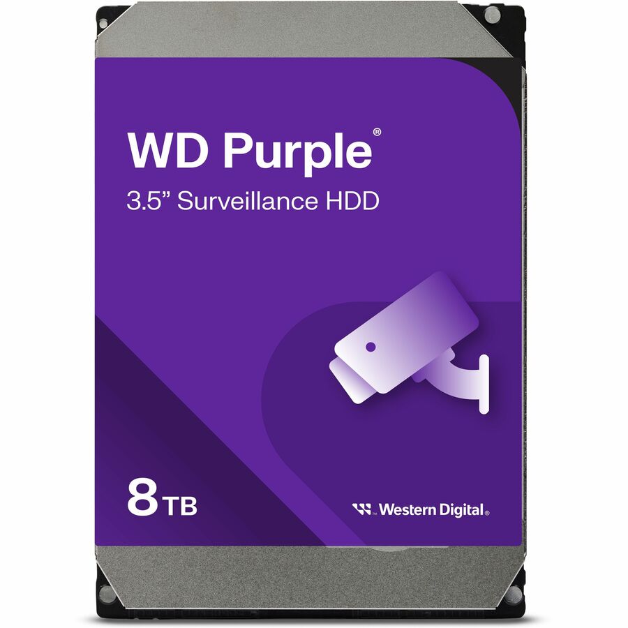 Disque dur WD Purple WD85PURZ 8 To - 3,5" interne - SATA (SATA/600) - Méthode d'enregistrement magnétique conventionnel (CMR) WD85PURZ
