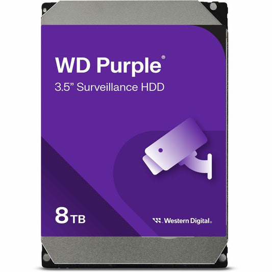 Disque dur WD Purple WD85PURZ 8 To - 3,5" interne - SATA (SATA/600) - Méthode d'enregistrement magnétique conventionnel (CMR) WD85PURZ