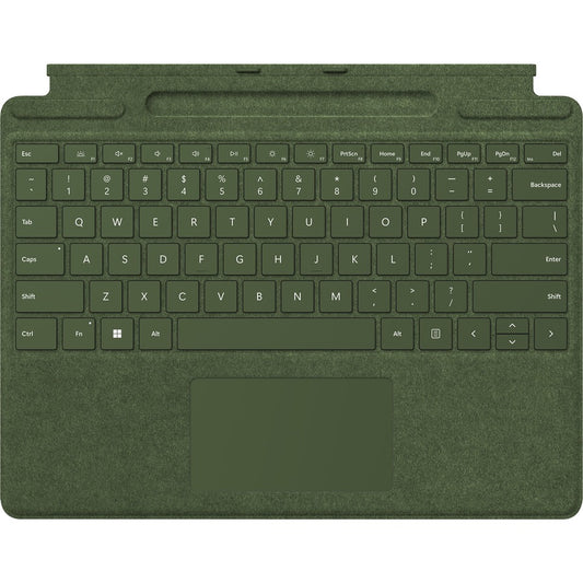 Étui clavier/housse Microsoft Signature pour Surface Pro 8, Surface Pro 9, tablette Surface Pro X, stylet - Vert forêt 8X8-00118