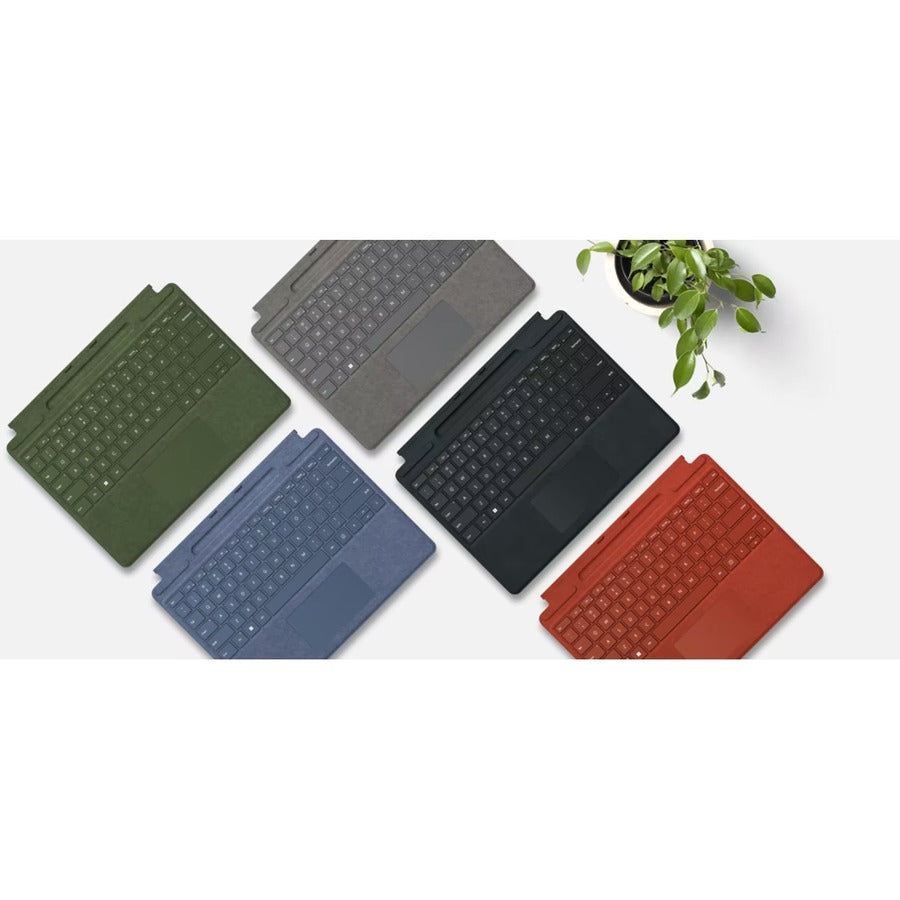 Étui clavier/housse Microsoft Signature pour Surface Pro 8, Surface Pro 9, tablette Surface Pro X, stylet - Vert forêt 8X8-00118
