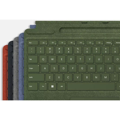 Étui clavier/housse Microsoft Signature pour Surface Pro 8, Surface Pro 9, tablette Surface Pro X, stylet - Vert forêt 8X8-00118