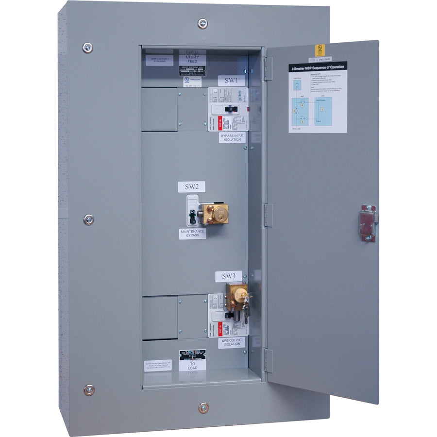 Tripp Lite by Eaton 3 Breaker Maintenance Bypass Panel for SU60KX, SU60KTV SU60KMBPKX