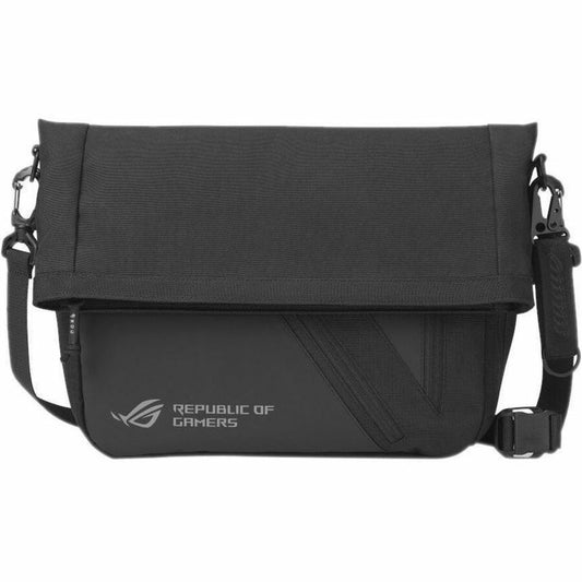 Asus ROG Archer Messenger 14 Sacoche de transport (Messenger) pour ordinateur portable de 11" à 14", appareils électroniques, parapluie, bouteille d'eau, tablette - Noir 90XB07C0-BME000