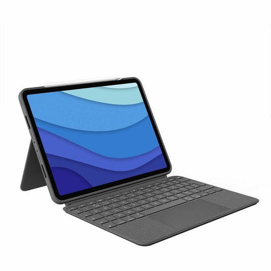 Étui clavier/housse Logitech Combo Touch pour tablette Apple 11", Logitech iPad Pro, iPad Pro (2e génération), iPad Pro (3e génération) - Gris Oxford 920-010095