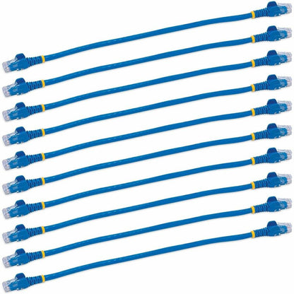 Câble Ethernet CAT6 StarTech.com de 30 cm - Lot de 10 - Certifié ETL - Cordon de raccordement CAT6 bleu - Connecteurs RJ45 anti-accrocs - 24 AWG - UTP N6PATCH1BL10PK