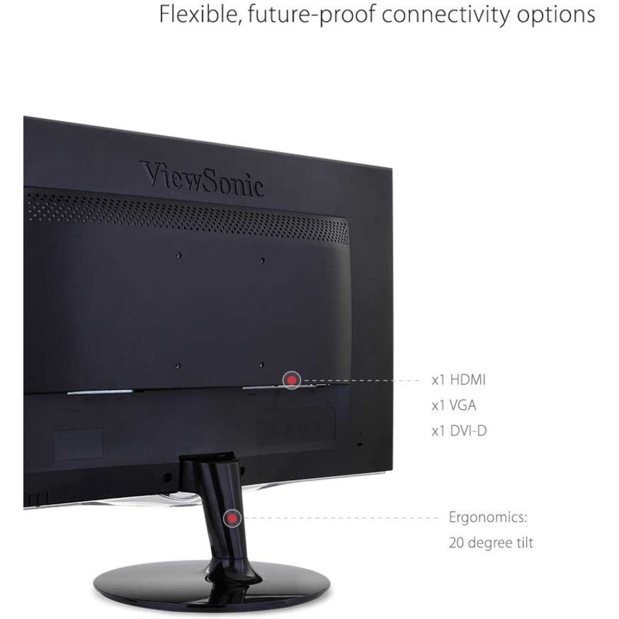 Écran Viewsonic 24", panneau TN, résolution 1920 x 1080 VX2452MH