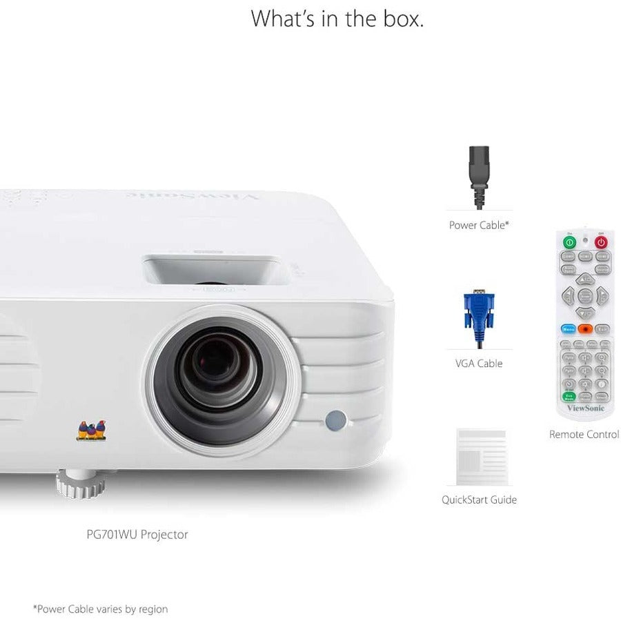 Projecteur DLP ViewSonic PG701WU - 16:10 - Blanc PG701WU