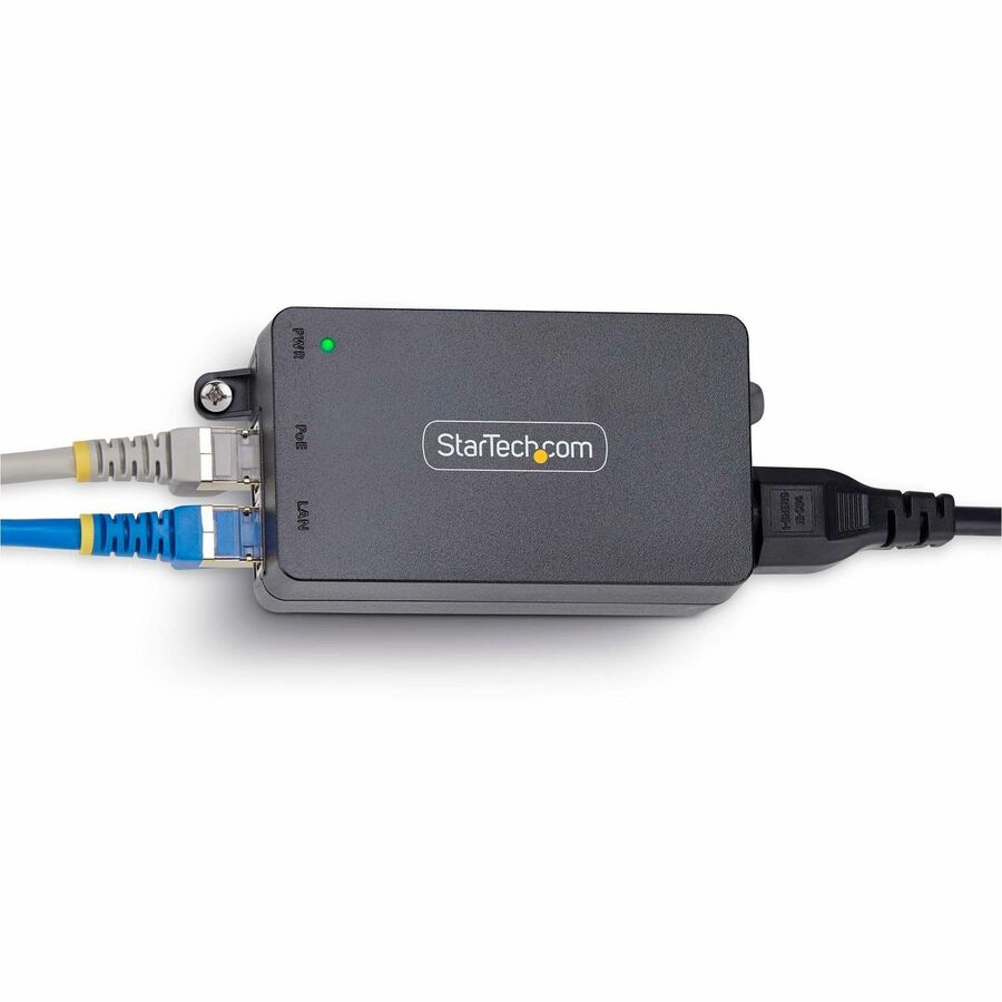 StarTech.com Injecteur PoE+ 2,5 GbE à 1 port, Ethernet multi-Gigabit 10 M/100 M/1G/2,5 G, Midspan PoE/PoE+ (802.3af/802.3at), 30 W, non géré AF212C-POE-INJECTOR