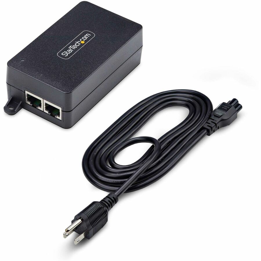 StarTech.com Injecteur PoE+ 2,5 GbE à 1 port, Ethernet multi-Gigabit 10 M/100 M/1G/2,5 G, Midspan PoE/PoE+ (802.3af/802.3at), 30 W, non géré AF212C-POE-INJECTOR