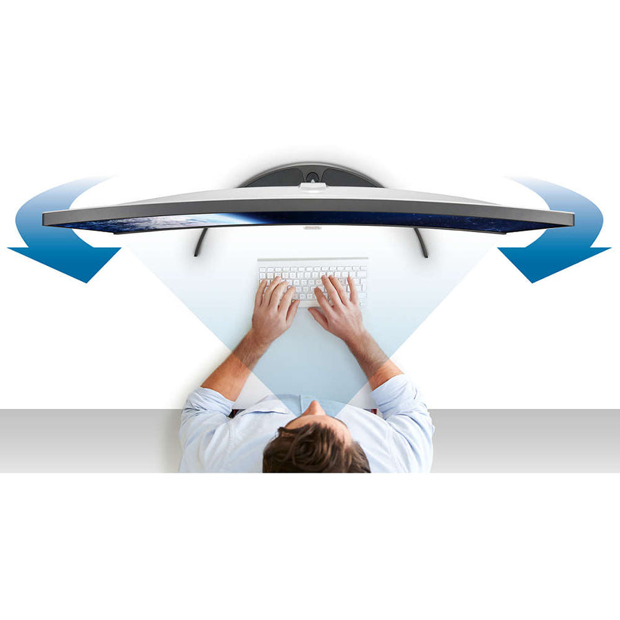 Philips 328E1CA 32" Class 4K UHD Curved Screen LCD Monitor - 16:9 - Black, Textured Black 328E1CA