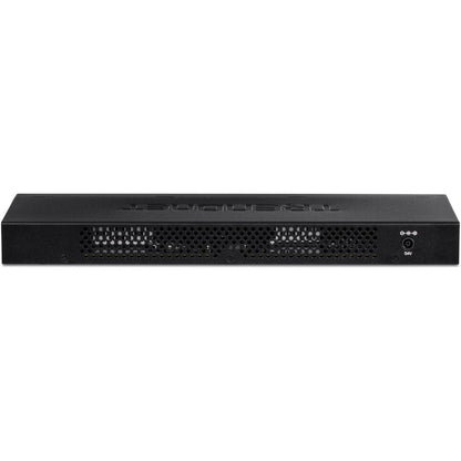 Commutateur Gigabit PoE+ à 16 ports TRENDnet ; TPE-TG160H ; budget d'alimentation PoE de 123 W ; capacité de commutation de 32 Gbit/s ; commutateur de bureau ; commutateur réseau Ethernet ; métal ; montable en rack 1U 10" ; protection à vie TPE-TG160H