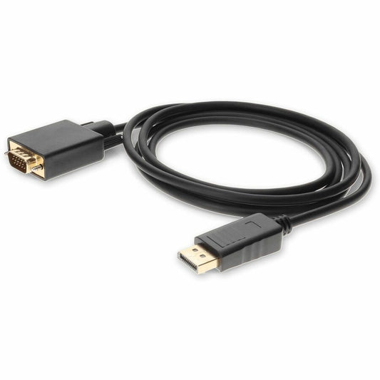 Adaptateur DisplayPort vers VGA noir AddOn 6 pieds (2 m) - M/M DISPORT2VGAMM6B