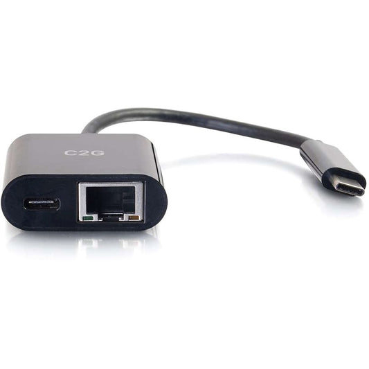 Adaptateur multiport USB C vers Ethernet C2G - Jusqu'à 60 W PD - USB Type-C - Noir 29749