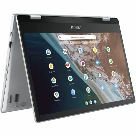 Asus Chromebook CX1 CX1400 CX1400CKA-WS01-CB Chromebook 14" - Intel Celeron N4500 - 4 Go - Mémoire Flash 64 Go - Argent Transparent CX1400CKA-WS01-CB
