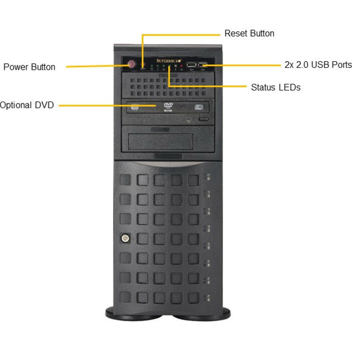 Système Barebone Supermicro SuperServer 7049P-TR - Tour 4U - Socket P LGA-3647 - Prise en charge de 2 processeurs SYS-7049P-TR