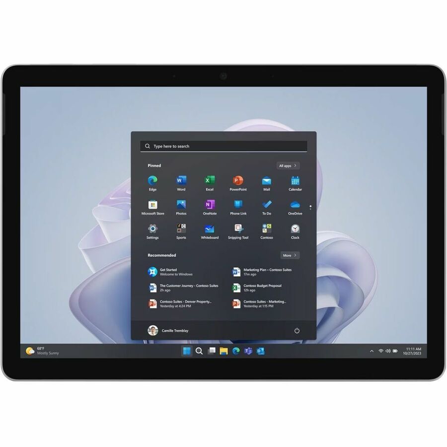 Tablette Microsoft Surface Go 4 - 10,5" - 8 Go - 128 Go de stockage - Windows 11 Pro - Platinum XHU-00001