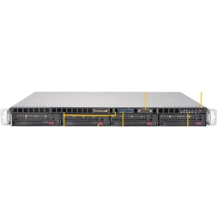 Système Barebone SuperMicro SuperServer 5019P-MT - Montable en rack 1U - Socket P LGA-3647 - 1 x prise en charge du processeur SYS-5019P-MT