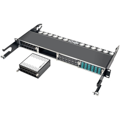 Tripp Lite by Eaton High Density Copper / Fiber Enclosure Panel, 1U, 4-Cassette Capacity N484-12SFP-K