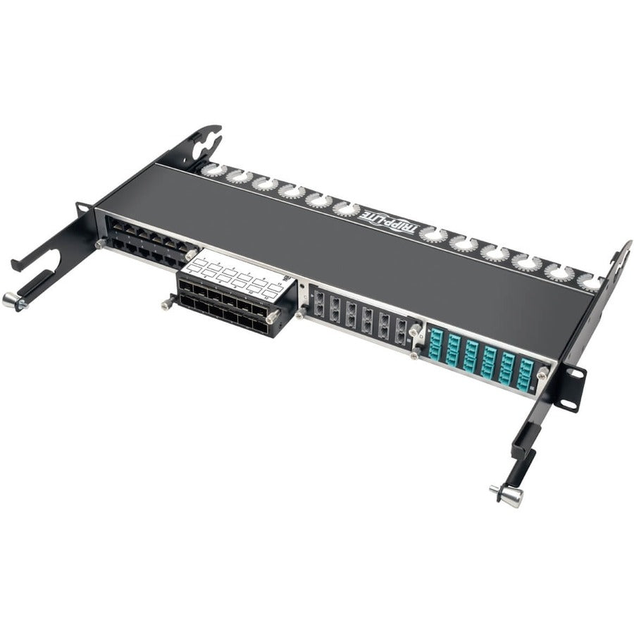 Tripp Lite by Eaton High Density Copper / Fiber Enclosure Panel, 1U, 4-Cassette Capacity N484-12SFP-K